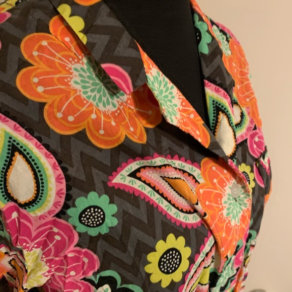 Vera Bradley bright colorful button up - Picture 3 of 3